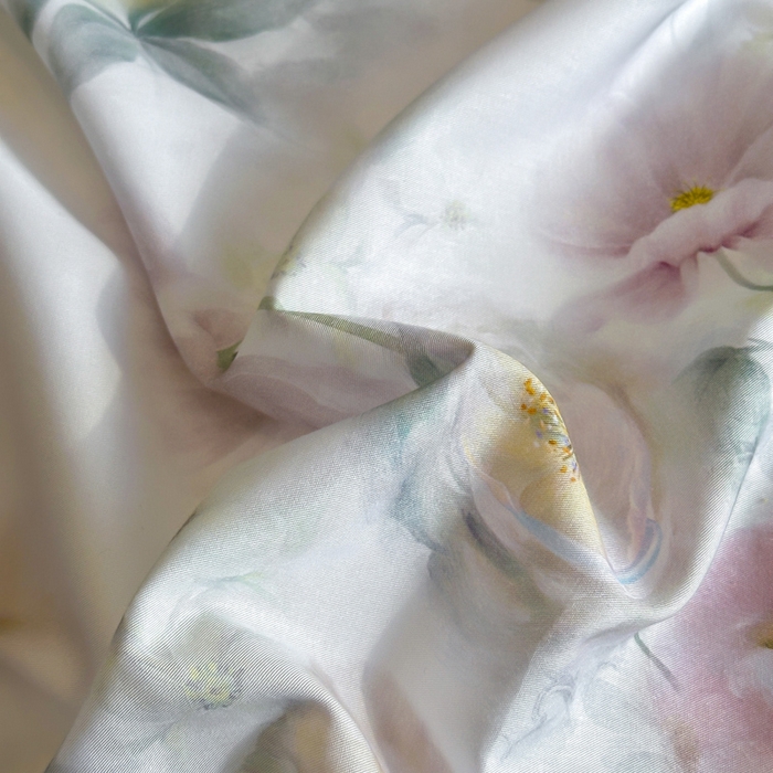 91家纺网 家纺一手货源 找家纺 涵宸家纺 2026新款天丝棉数码印花四件套 醉花季-青