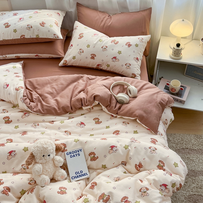 91家纺网 家纺一手货源 找家纺 （总）涵宸家纺 2026新款双层纱印花四件套