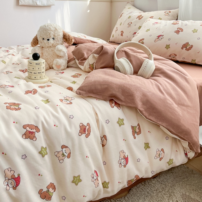 91家纺网 家纺一手货源 找家纺 （总）涵宸家纺 2026新款双层纱印花四件套