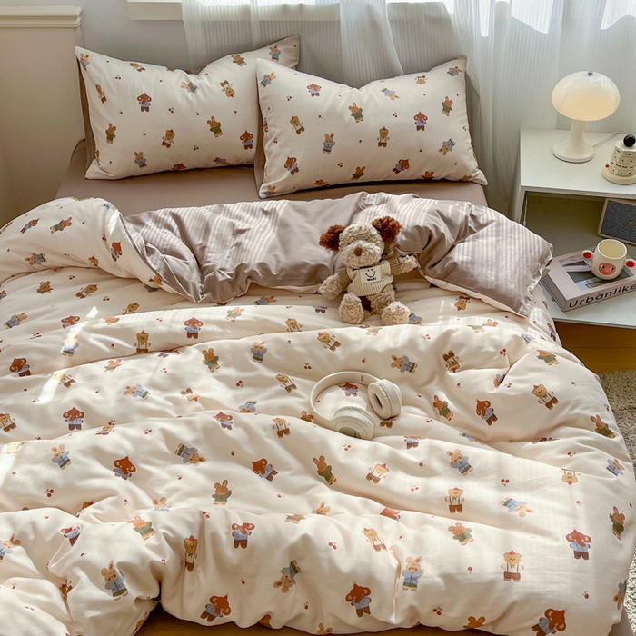 91家纺网 家纺一手货源 找家纺 （总）涵宸家纺 2026新款双层纱印花四件套