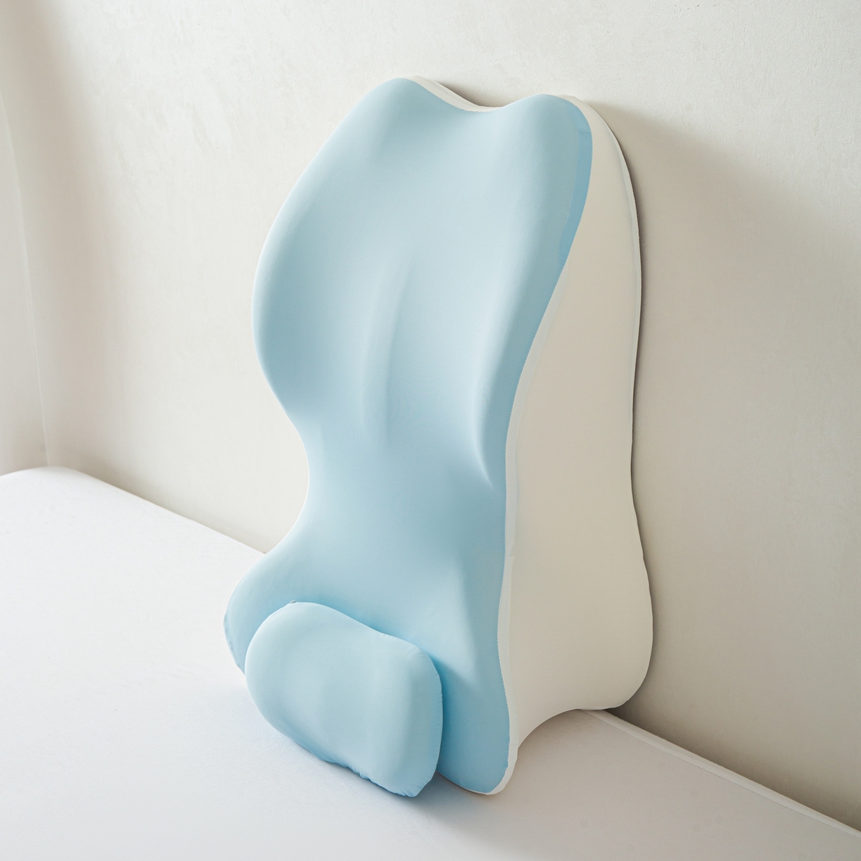 91家纺网 家纺一手货源 找家纺 盛隆 2026新款房事枕趴趴枕休闲枕记忆棉枕芯 蓝色