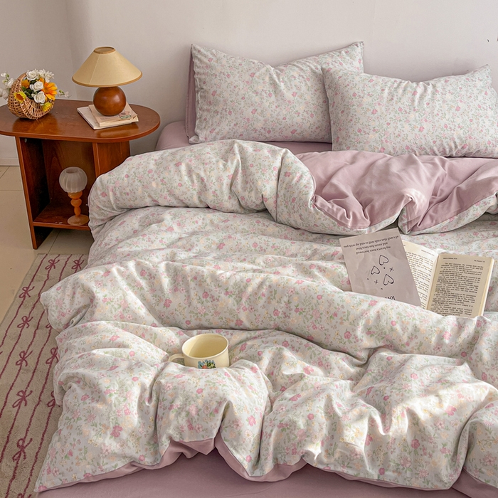 91家纺网 家纺一手货源 找家纺 （总）涵宸家纺 2026新款双层纱印花四件套