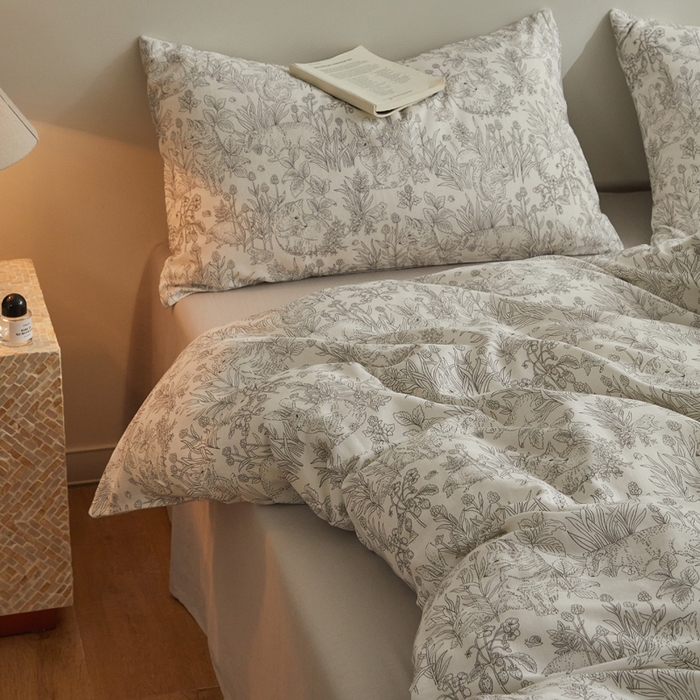 91家纺网 家纺一手货源 找家纺 （总）涵宸家纺 2026新款双层纱印花四件套