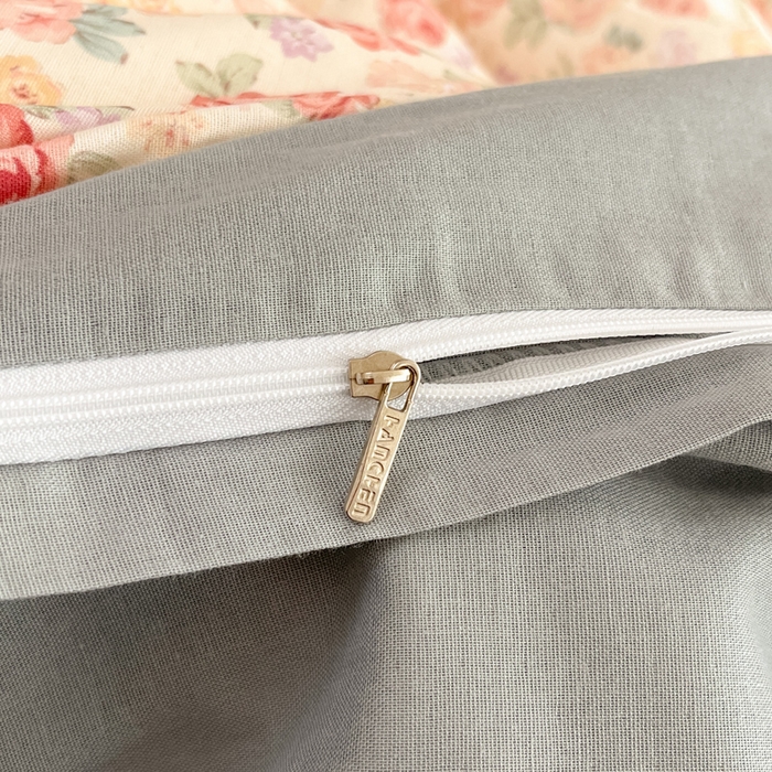 91家纺网 家纺一手货源 找家纺 涵宸家纺 2026新款双层纱印花四件套 B玫瑰海岛