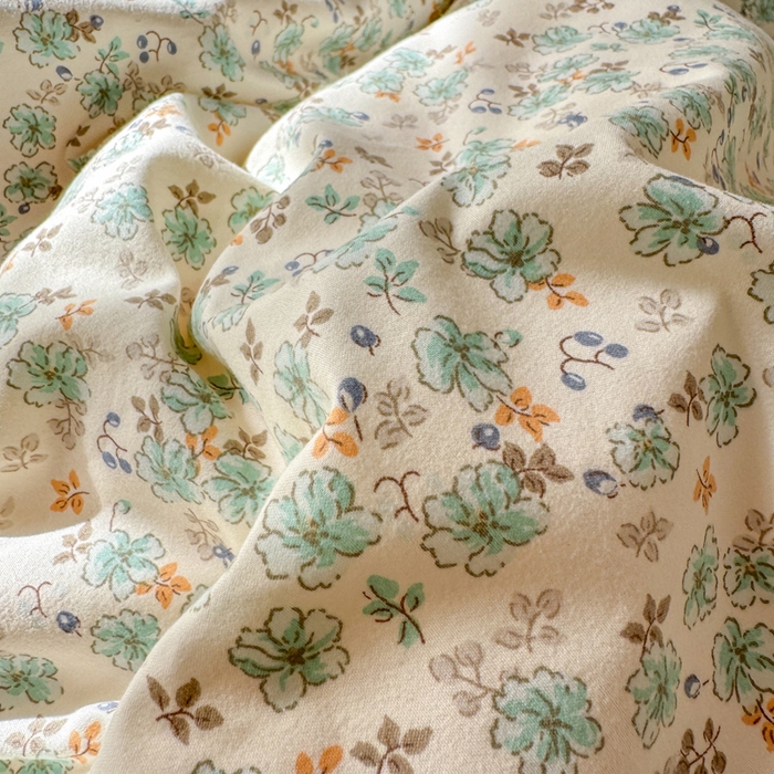 91家纺网 家纺一手货源 找家纺 梵克保罗 2026新款A类仿棉古法水洗棉法式全棉花边四件套 春野