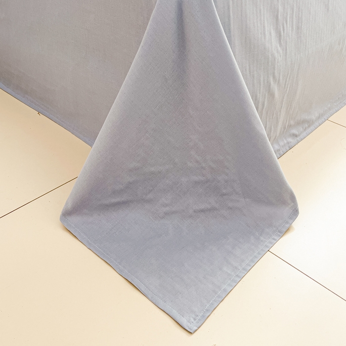 91家纺网 家纺一手货源 找家纺 涵宸家纺 2026新款双层纱印花四件套 B莫奈蓝