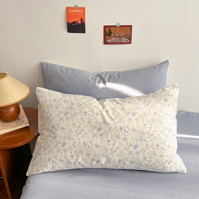 91家纺网 家纺一手货源 找家纺 涵宸家纺 2026新款双层纱印花四件套 B莫奈蓝