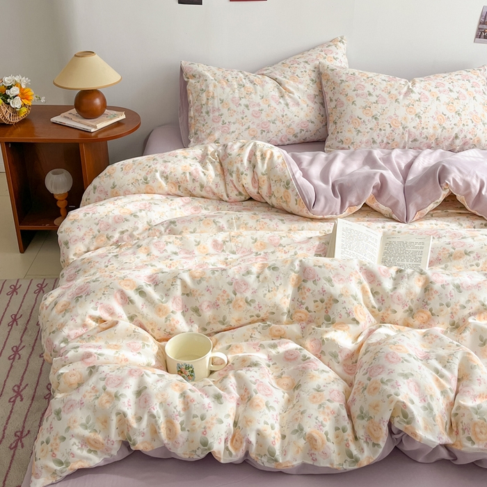 涵宸家纺 2026新款双层纱印花四件套 B婉然