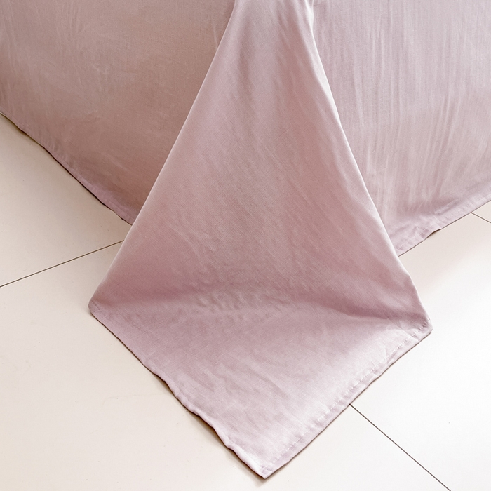 91家纺网 家纺一手货源 找家纺 涵宸家纺 2026新款双层纱印花四件套 B悠然紫