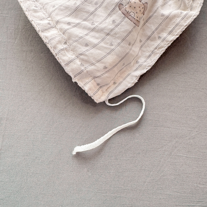 91家纺网 家纺一手货源 找家纺 梵克保罗 2026新款A类仿棉古法水洗棉法式全棉花边四件套 木马乐园