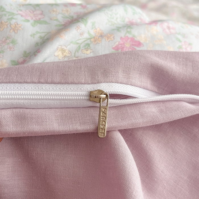 91家纺网 家纺一手货源 找家纺 涵宸家纺 2026新款双层纱印花四件套 B悠然紫