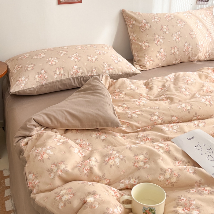 91家纺网 家纺一手货源 找家纺 涵宸家纺 2026新款双层纱印花四件套 B知晓