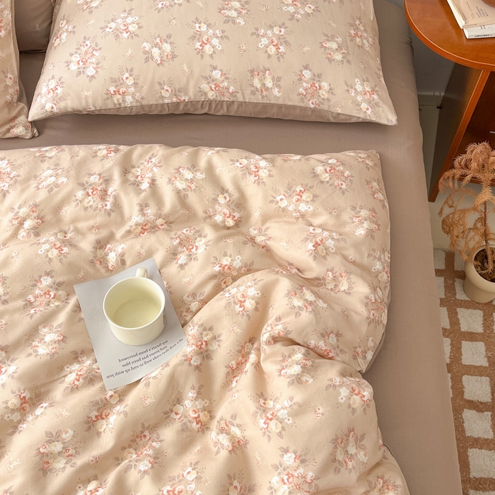 91家纺网 家纺一手货源 找家纺 涵宸家纺 2026新款双层纱印花四件套 B知晓