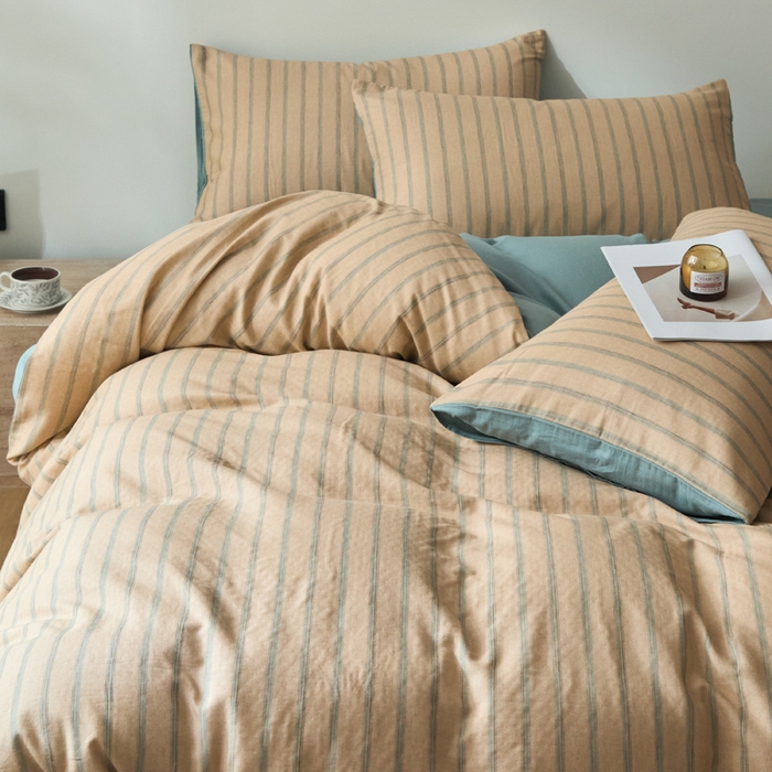 91家纺网 家纺一手货源 找家纺 涵宸家纺 2026新款双层纱印花四件套 D水木年华