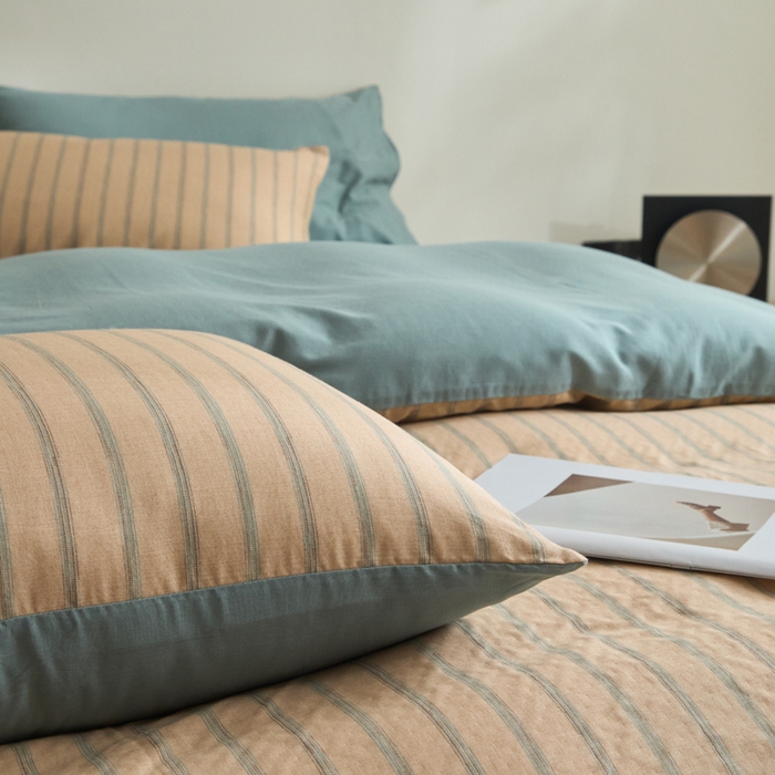 91家纺网 家纺一手货源 找家纺 涵宸家纺 2026新款双层纱印花四件套 D水木年华