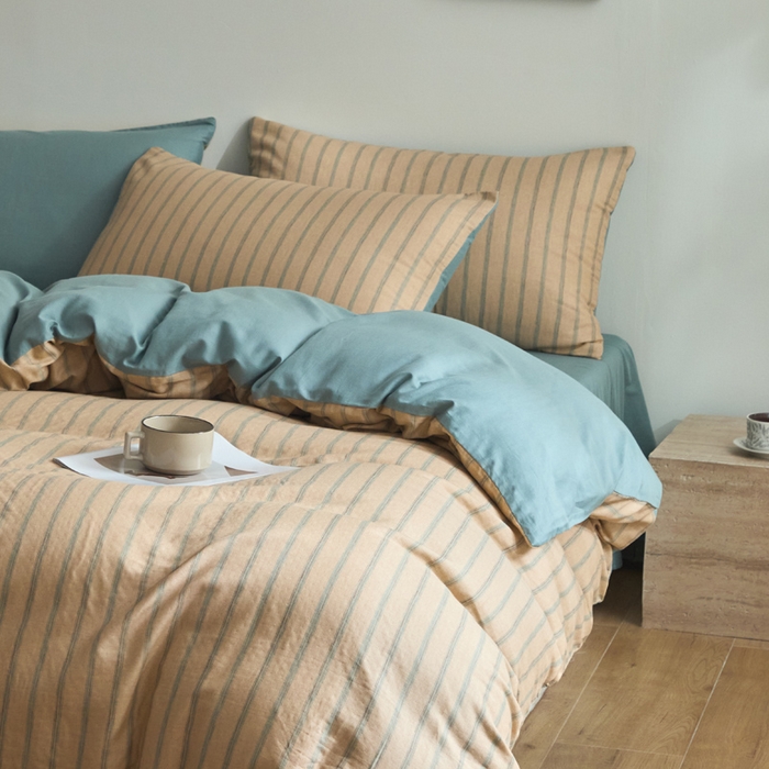 91家纺网 家纺一手货源 找家纺 涵宸家纺 2026新款双层纱印花四件套 D水木年华