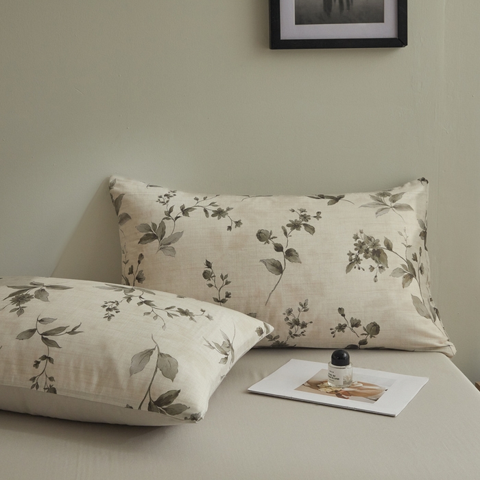 91家纺网 家纺一手货源 找家纺 涵宸家纺 2026新款双层纱印花四件套 F晨光