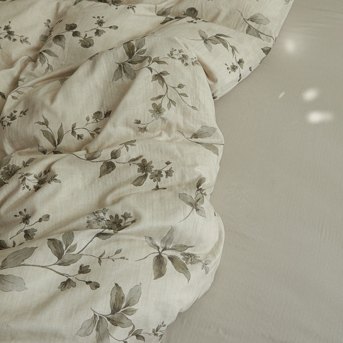 91家纺网 家纺一手货源 找家纺 涵宸家纺 2026新款双层纱印花四件套 F晨光