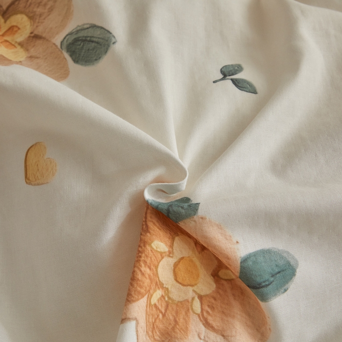 91家纺网 家纺一手货源 找家纺 涵宸家纺 2026新款双层纱印花四件套 F晨花