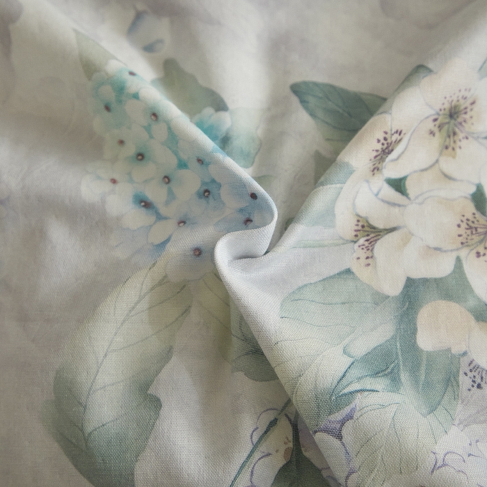 91家纺网 家纺一手货源 找家纺 涵宸家纺 2026新款双层纱印花四件套 F丛林雨