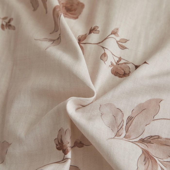 91家纺网 家纺一手货源 找家纺 涵宸家纺 2026新款双层纱印花四件套 F花千朵