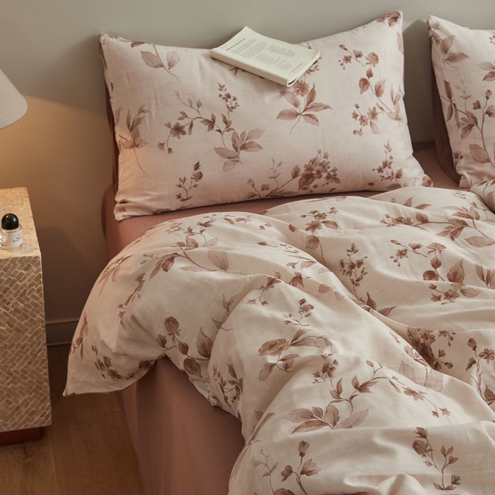 91家纺网 家纺一手货源 找家纺 涵宸家纺 2026新款双层纱印花四件套 F花千朵