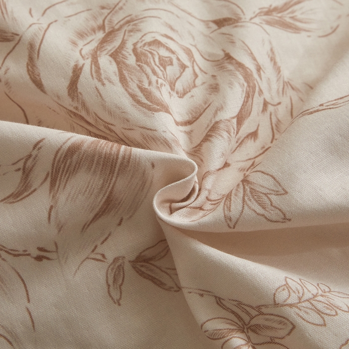 91家纺网 家纺一手货源 找家纺 涵宸家纺 2026新款双层纱印花四件套 F萱花