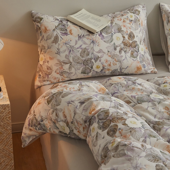 涵宸家纺 2026新款双层纱印花四件套 F寻意花海