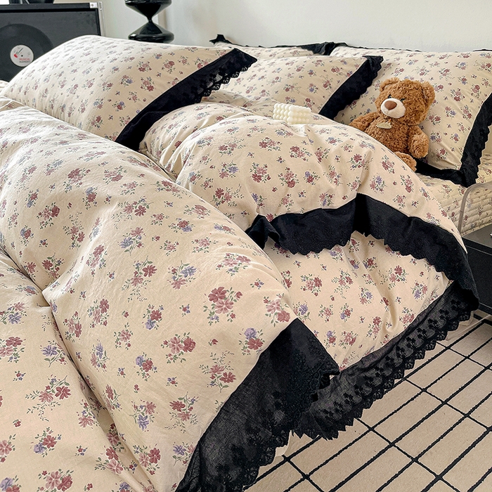 91家纺网 家纺一手货源 找家纺 元熙 2026新款古法水洗棉床盖四件套 吉野