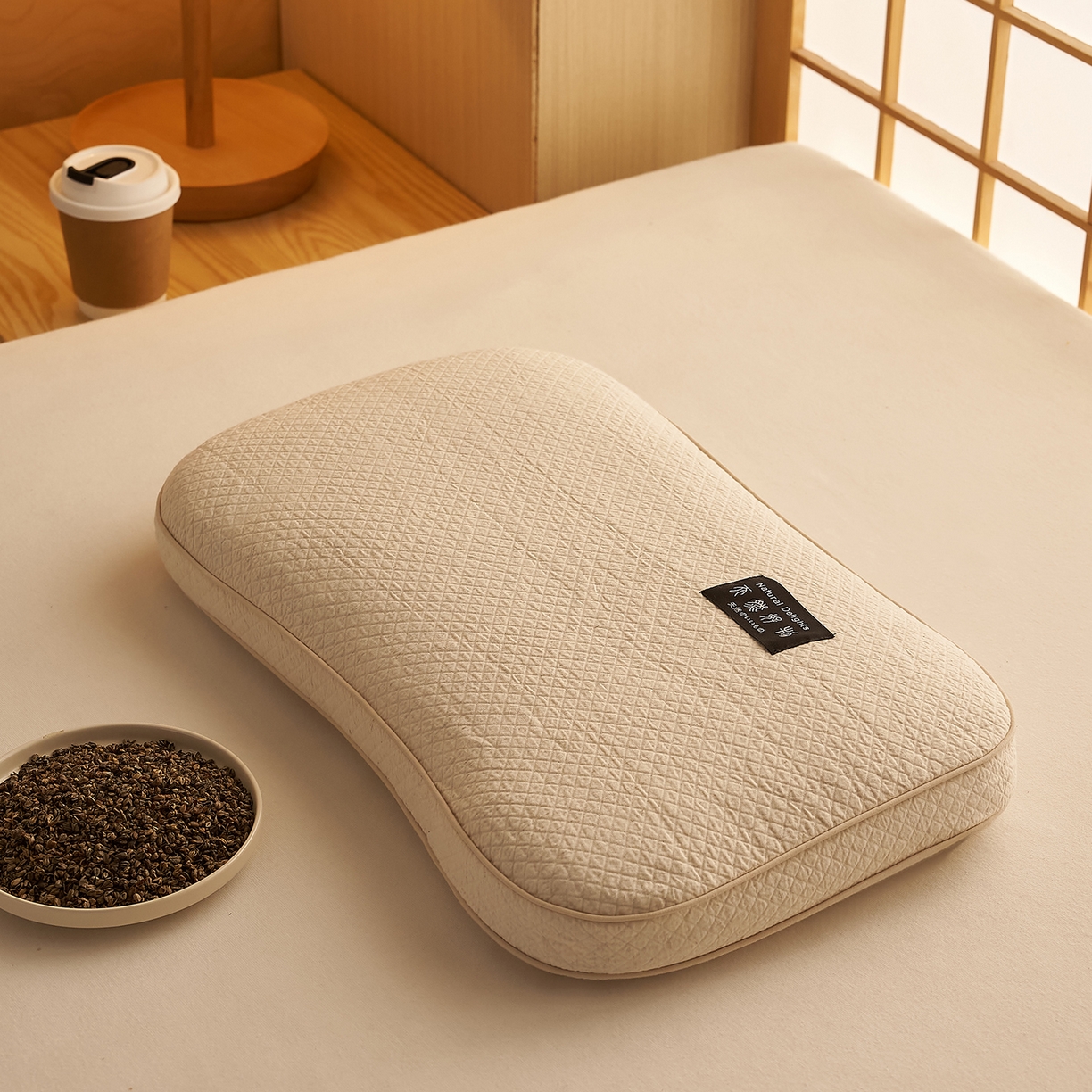 91家纺网 家纺一手货源 找家纺 （总）乐可 2026新款棉麻天然好物面包枕荞麦枕枕头枕芯