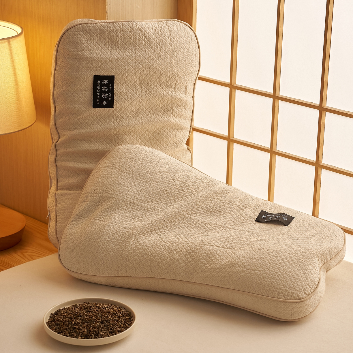 91家纺网 家纺一手货源 找家纺 （总）乐可 2026新款棉麻天然好物面包枕荞麦枕枕头枕芯