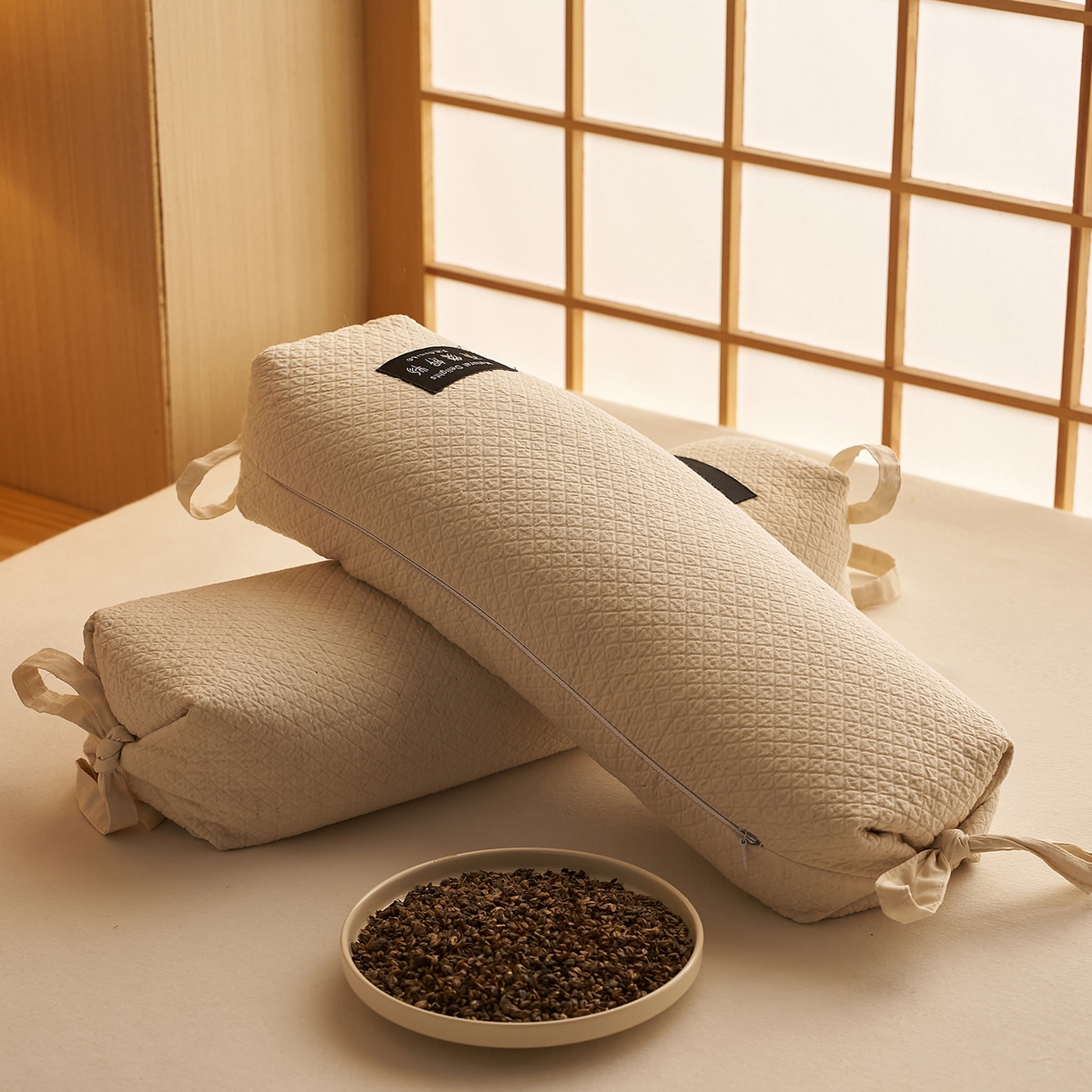 91家纺网 家纺一手货源 找家纺 （总）乐可 2026新款棉麻天然好物糖果枕荞麦枕枕头枕芯