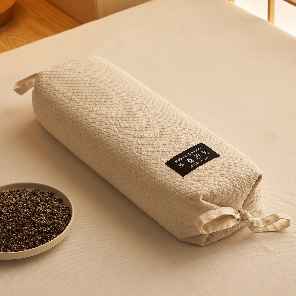 91家纺网 家纺一手货源 找家纺 （总）乐可 2026新款棉麻天然好物糖果枕荞麦枕枕头枕芯