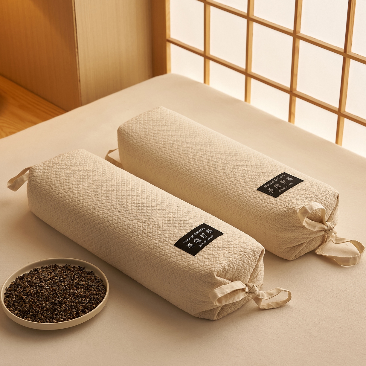 91家纺网 家纺一手货源 找家纺 （总）乐可 2026新款棉麻天然好物糖果枕荞麦枕枕头枕芯