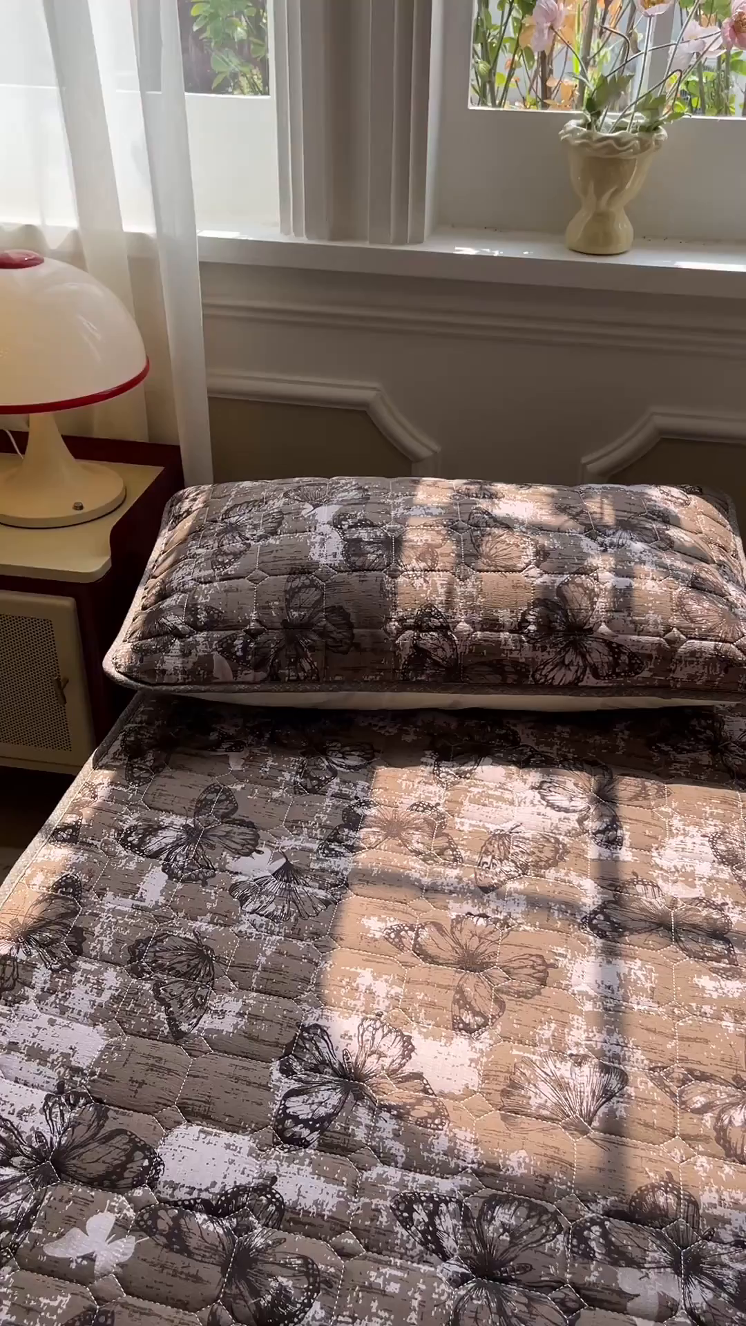 91家纺网 家纺一手货源 找家纺 （总）沐慕 2026新款高克重印花云感皱皱纱夹棉床笠