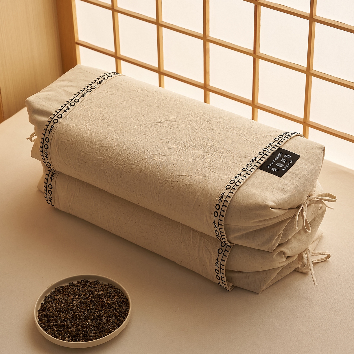 91家纺网 家纺一手货源 找家纺 （总）乐可 2026新款棉麻天然好物调节枕荞麦枕枕头枕芯