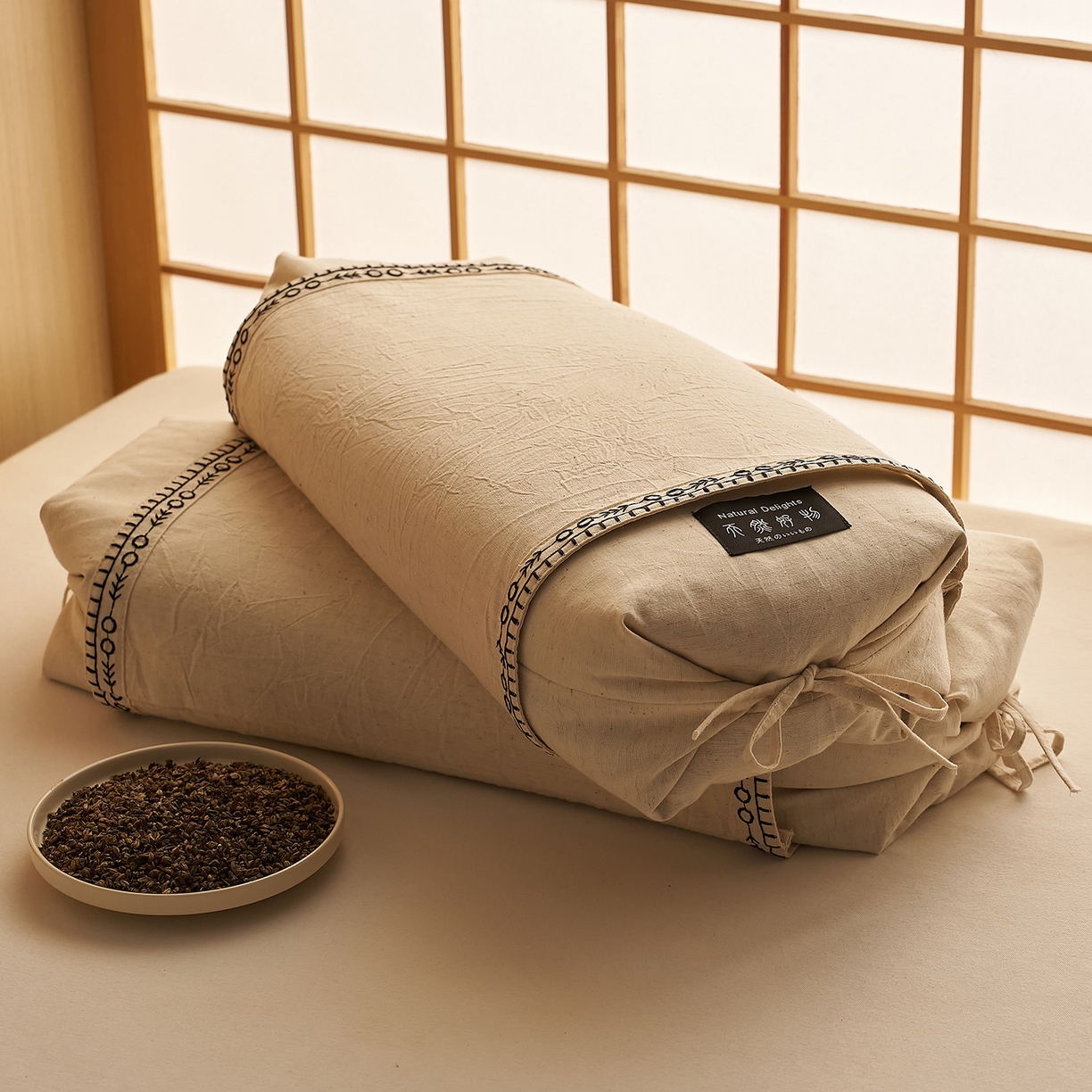 91家纺网 家纺一手货源 找家纺 （总）乐可 2026新款棉麻天然好物调节枕荞麦枕枕头枕芯