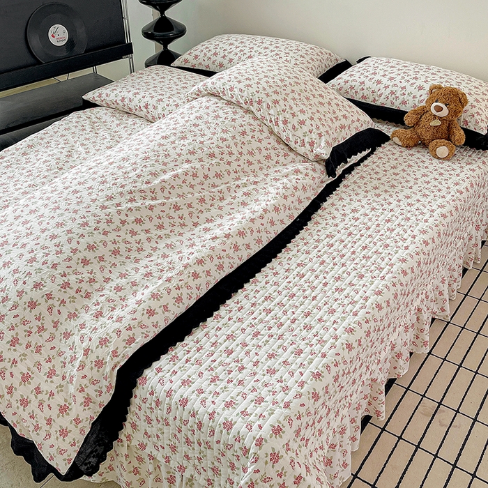 91家纺网 家纺一手货源 找家纺 元熙 2026新款古法水洗棉床盖四件套 悠见