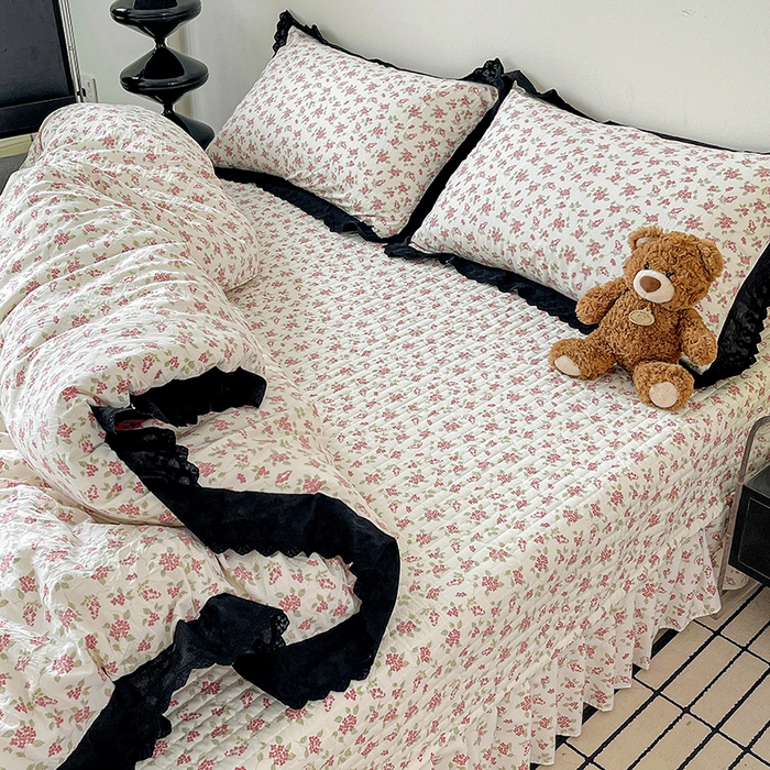 91家纺网 家纺一手货源 找家纺 元熙 2026新款古法水洗棉床盖四件套 悠见