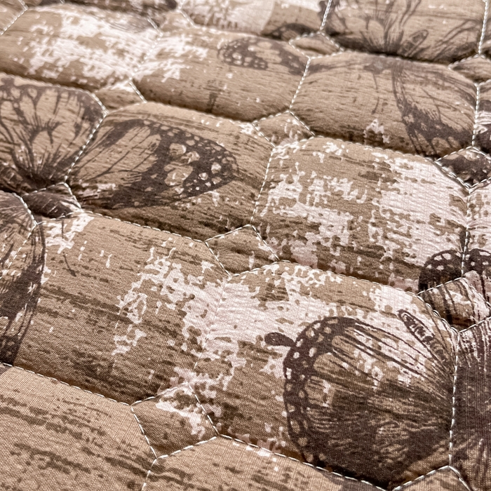 91家纺网 家纺一手货源 找家纺 沐慕 2026新款高克重印花云感皱皱纱夹棉床笠 回忆蝶