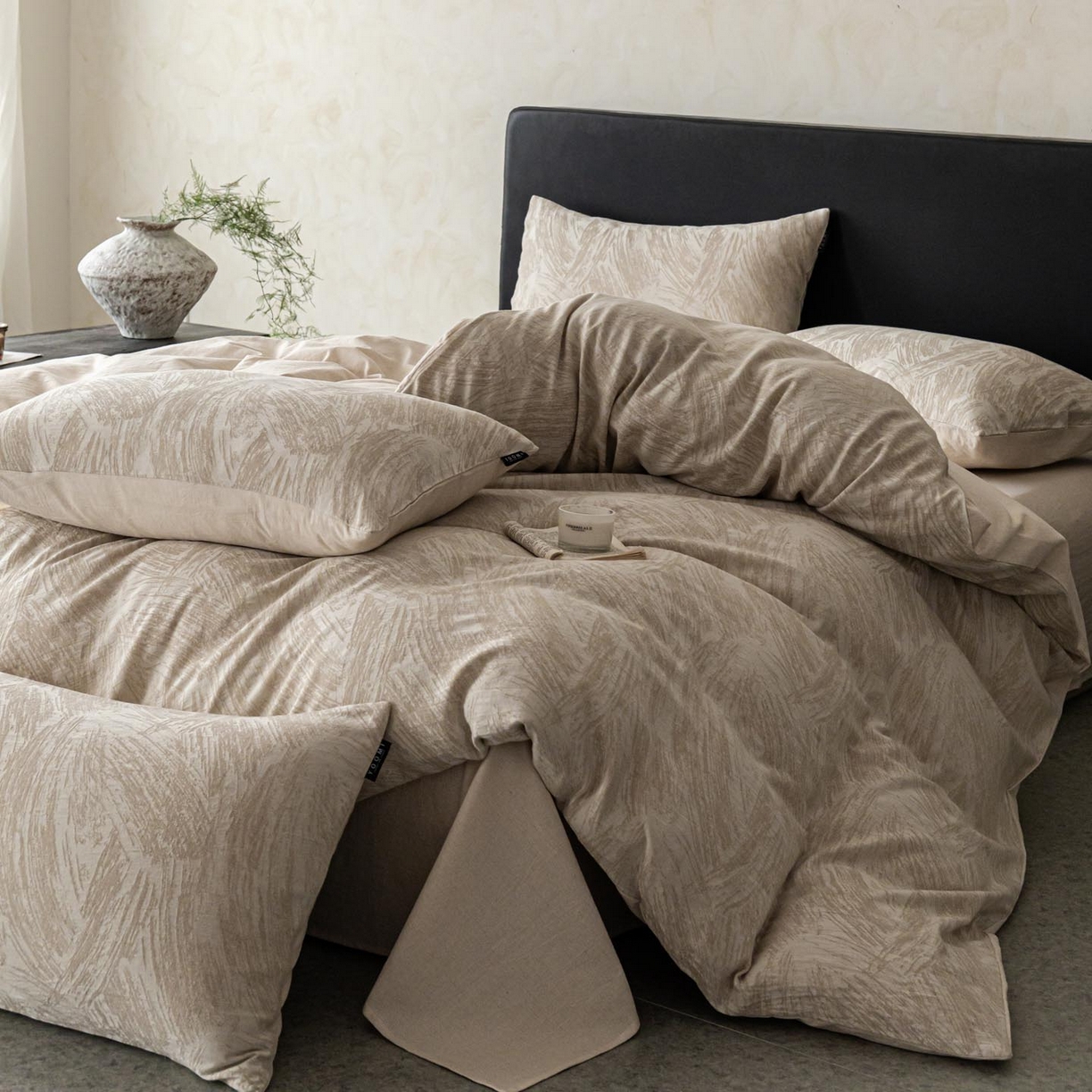 91家纺网 家纺一手货源 找家纺 （总）涵宸家纺 2026新款棉麻色织提花四件套