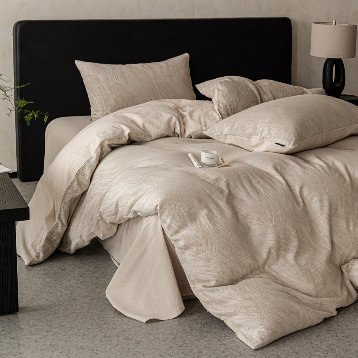 91家纺网 家纺一手货源 找家纺 （总）涵宸家纺 2026新款棉麻色织提花四件套