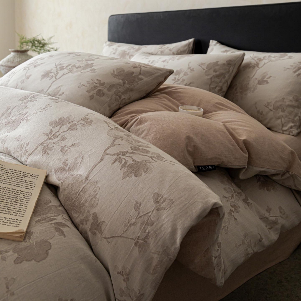 91家纺网 家纺一手货源 找家纺 涵宸家纺 2026新款棉麻色织提花四件套 云锦-其