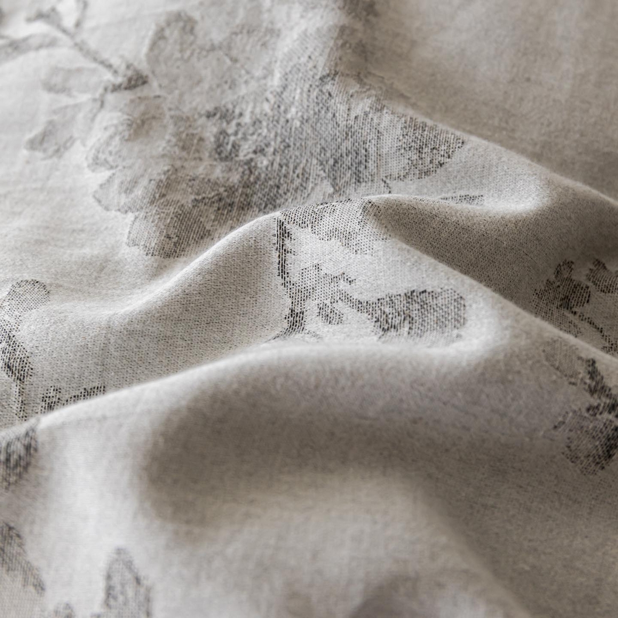 91家纺网 家纺一手货源 找家纺 涵宸家纺 2026新款棉麻色织提花四件套 云锦-灰