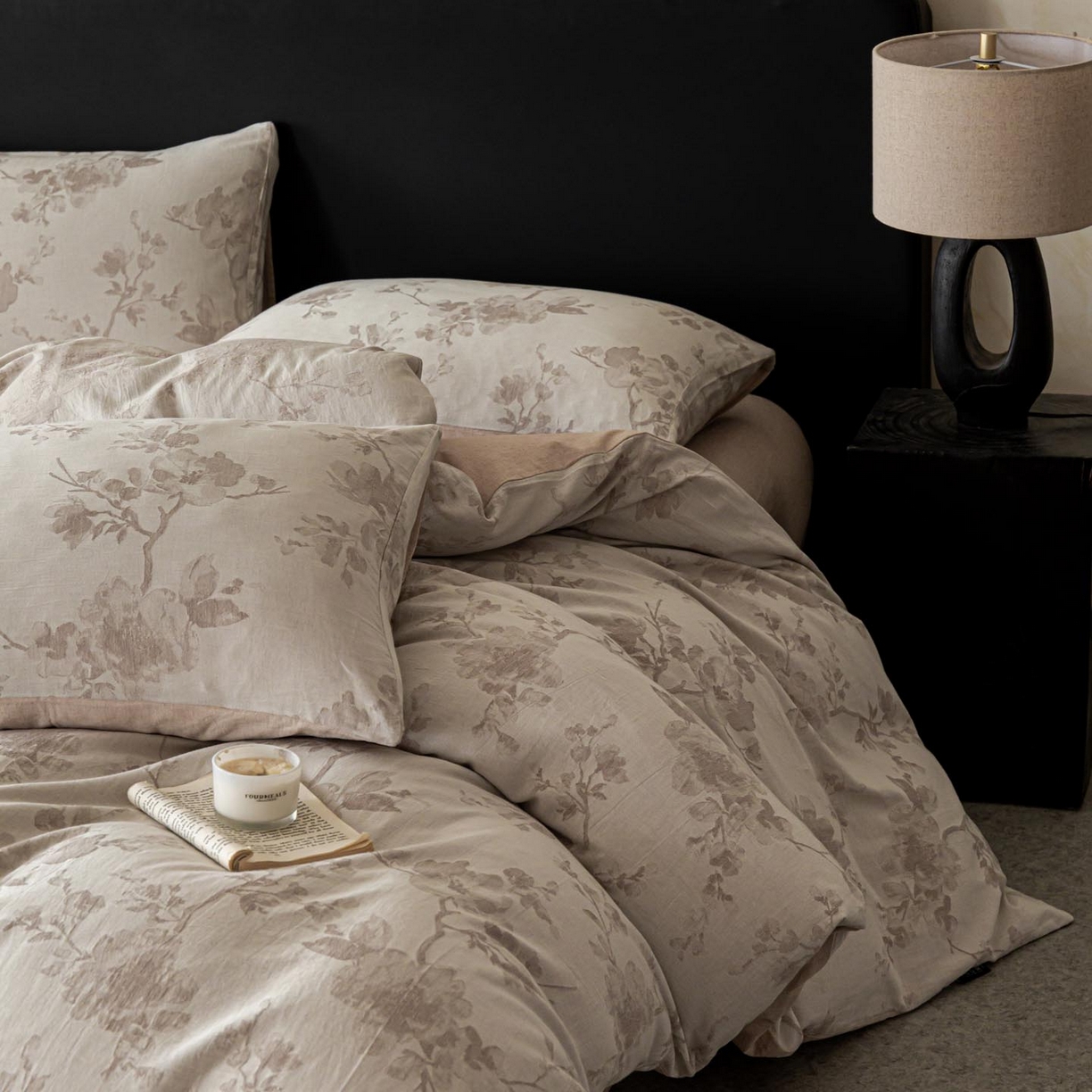 91家纺网 家纺一手货源 找家纺 涵宸家纺 2026新款棉麻色织提花四件套 云锦-其