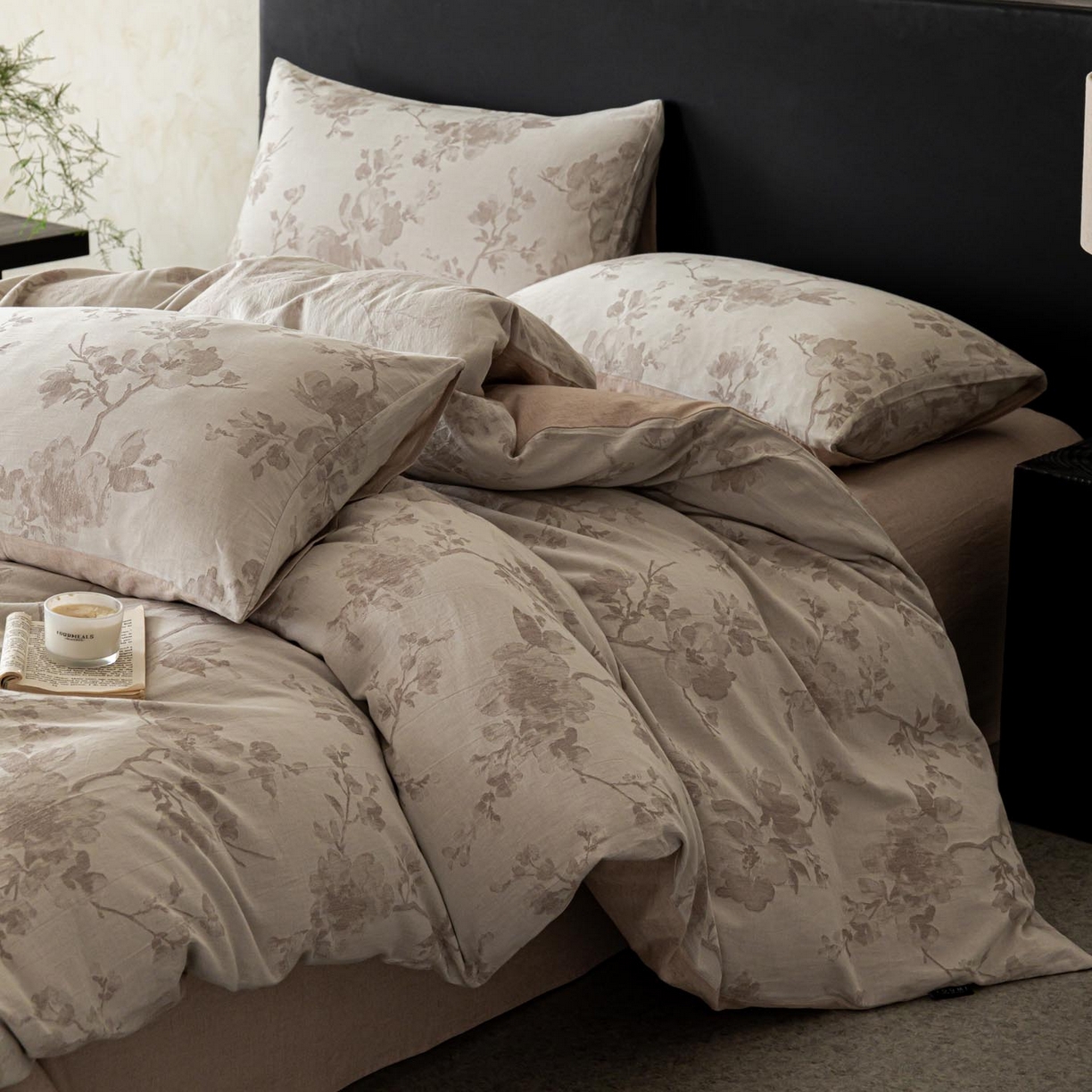 91家纺网 家纺一手货源 找家纺 涵宸家纺 2026新款棉麻色织提花四件套 云锦-其