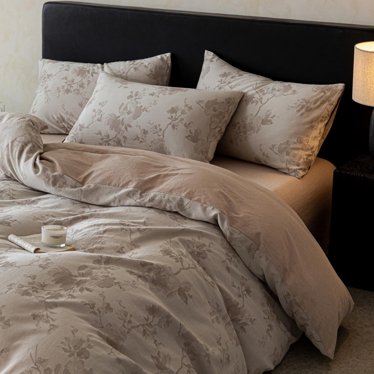 91家纺网 家纺一手货源 找家纺 涵宸家纺 2026新款棉麻色织提花四件套 云锦-其