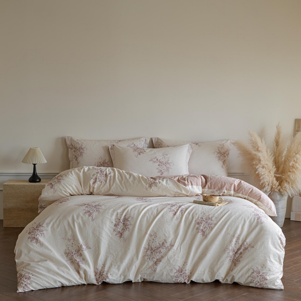 91家纺网 家纺一手货源 找家纺 （总）涵宸家纺 2026新款棉麻数码印花四件套