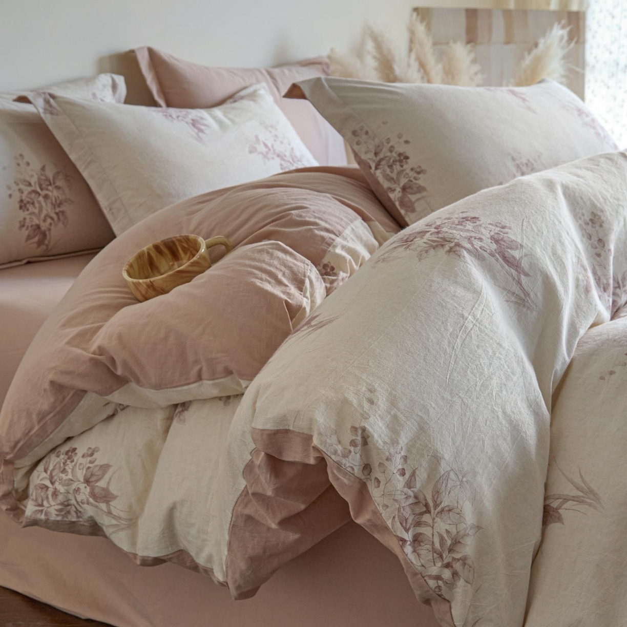 91家纺网 家纺一手货源 找家纺 （总）涵宸家纺 2026新款棉麻数码印花四件套