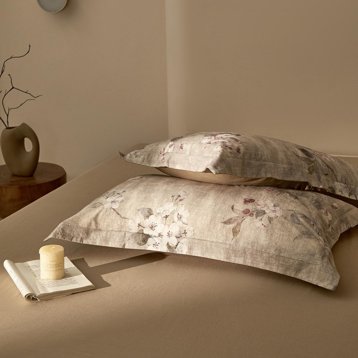 91家纺网 家纺一手货源 找家纺 涵宸家纺 2026新款棉麻数码印花四件套 花间絮语